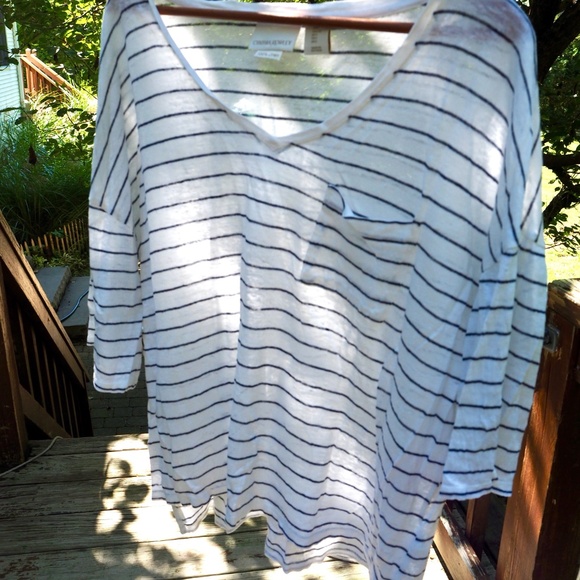 Cynthia Rowley, women’s size L, 100% Linen cap sleeve top - Picture 1 of 7